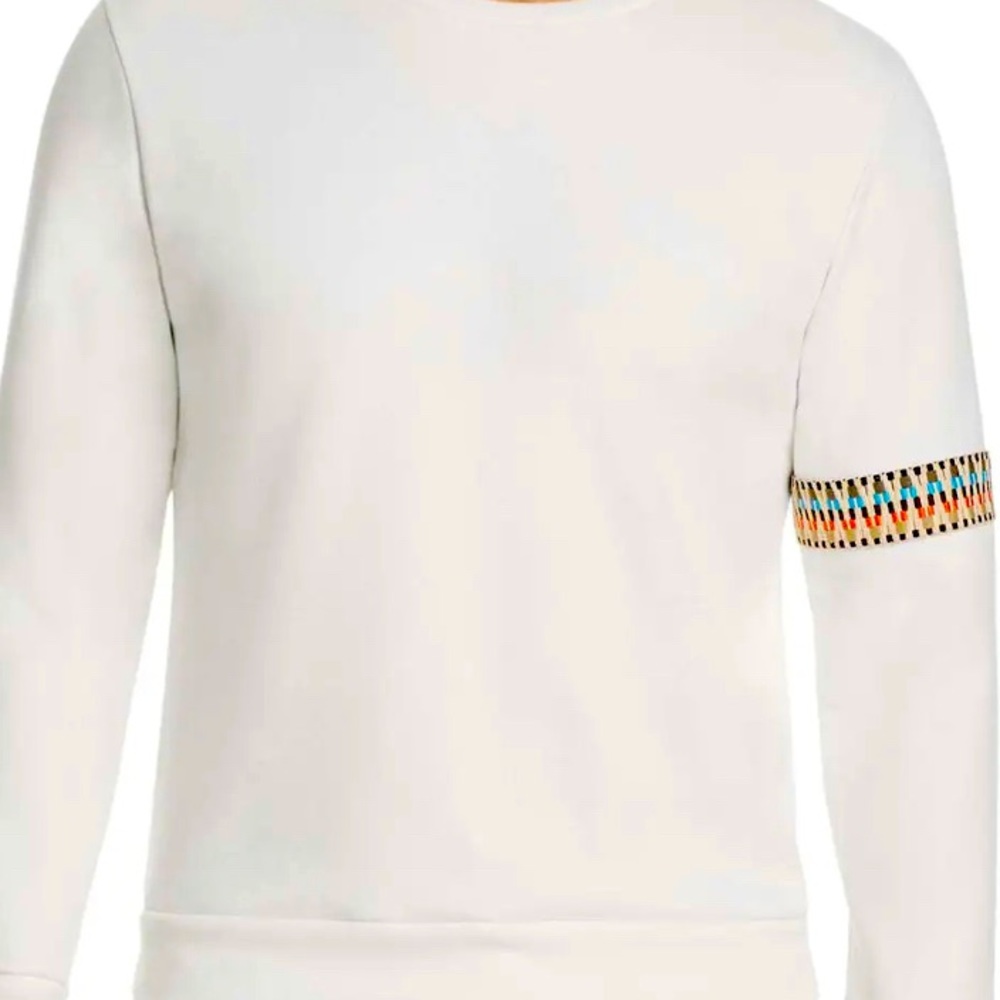 Cote A Coast Womens Sleeve Trim Sweatshirt Large